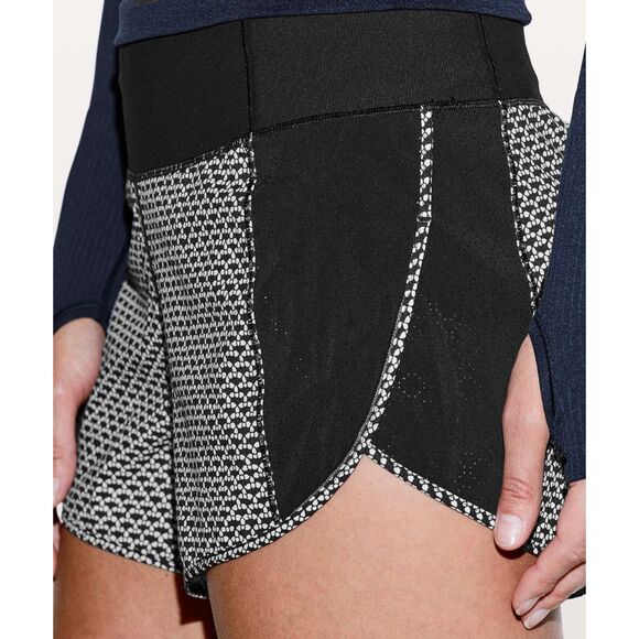 lululemon athletica Pants - Lululemon Real Quick Perforated Shorts 3.5" Monochromic Black Size 4 EUC